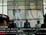 Llegan a Venezuela restos simbólicos de Manuela Sáenz