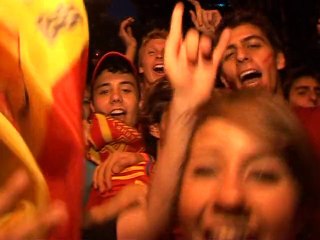 Explosion of joy in Madrid as Spain makes semis