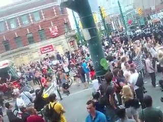 G20 Riot Cops Herding Protesters at Queen Spadina
