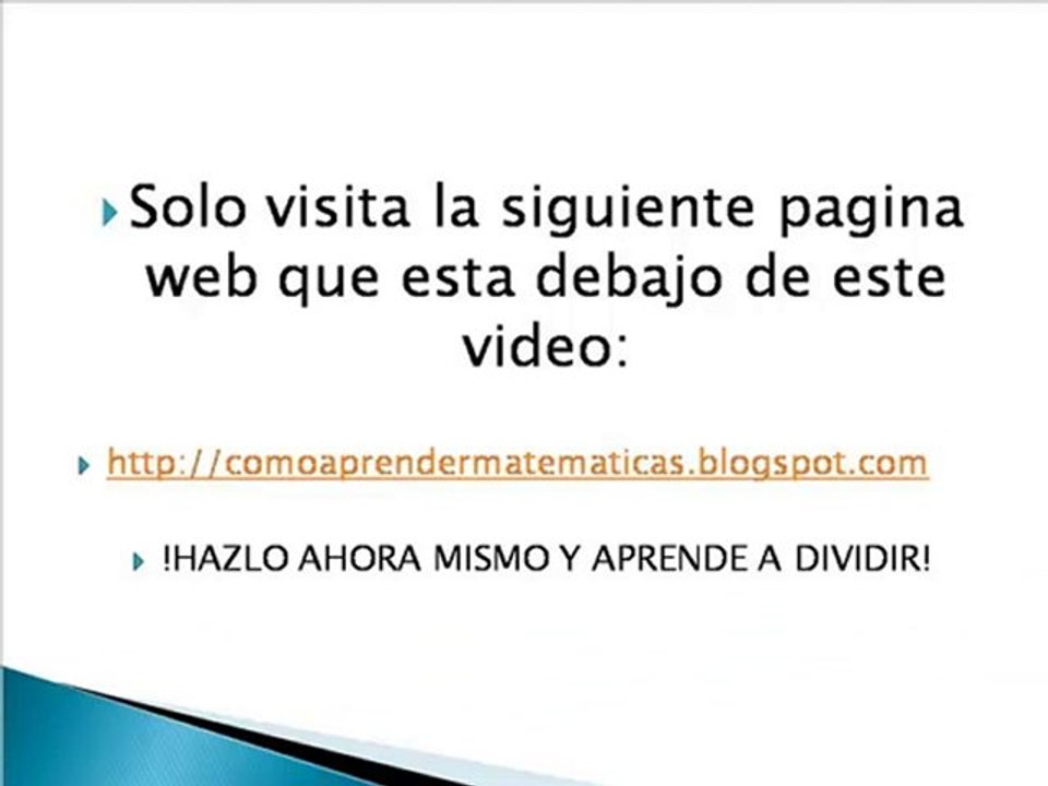 APRENDER A DIVIDIR CON VIDEOS