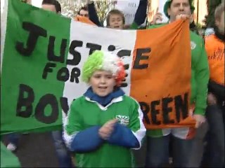 Irish Football Fans protest