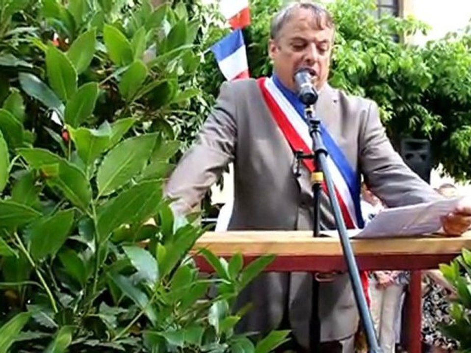 Wangen Fête de la Fontaine 4 juillet 2010 Discours du Maire