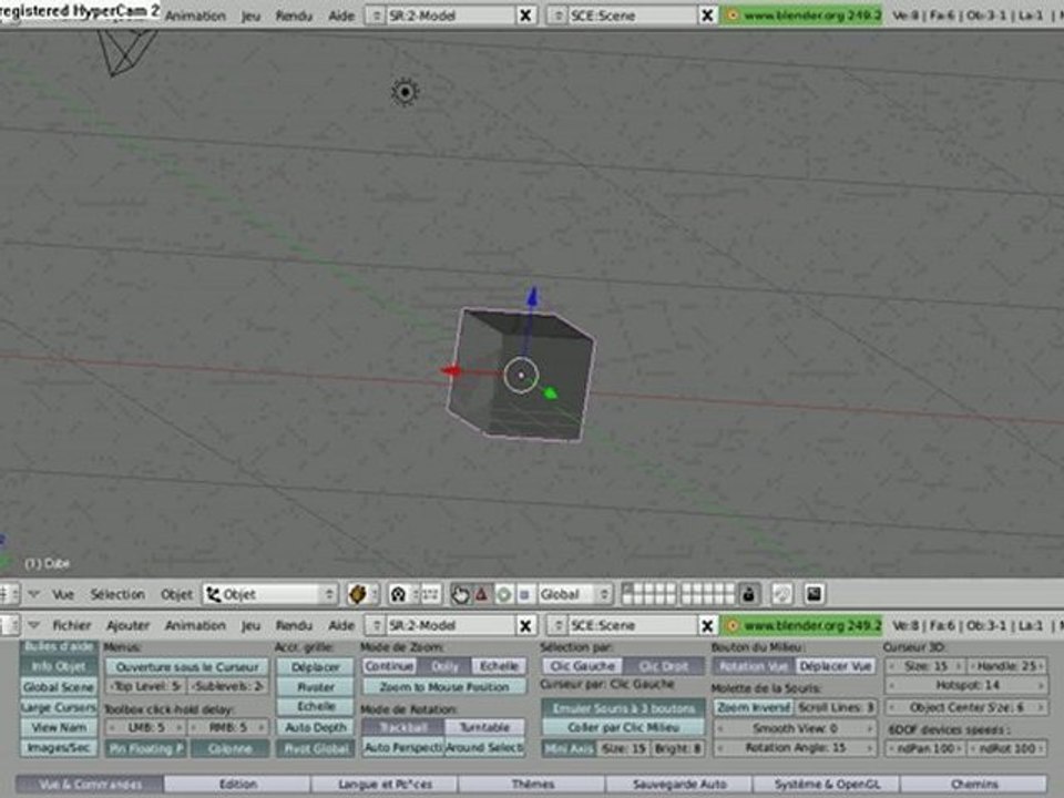 Blender-3D-Tuto changer de control.Logiciel blender