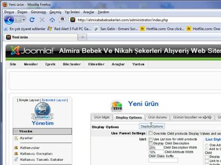 Alışveriş web sitesi yeni ürün listeleme