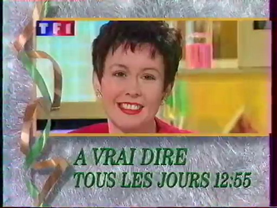 Bande Annonce De L'emission à Vrai Dire  Décembre 1992 TF1