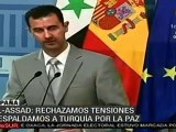 Al Assad: rechazamos tensiones, respaldamos a Turquía por l