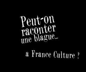 Peut-on raconter une blague à France Culture ?