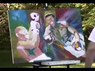 Muhammad Ali time Lapsed Oil Speed Painting by Dave Santia