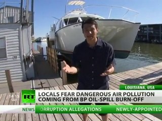 bp marée noire contamination de l'atmosphère gaz toxique