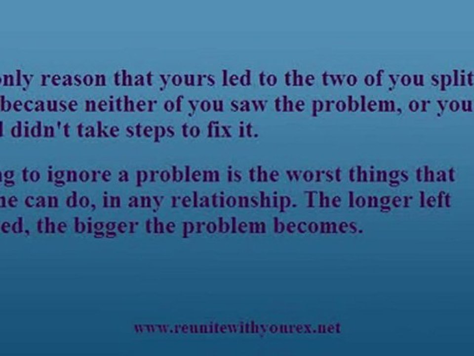 How To Easily Get Back With An Ex