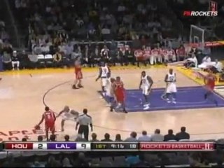 Ron Artest throws Trevor Ariza's Shoe