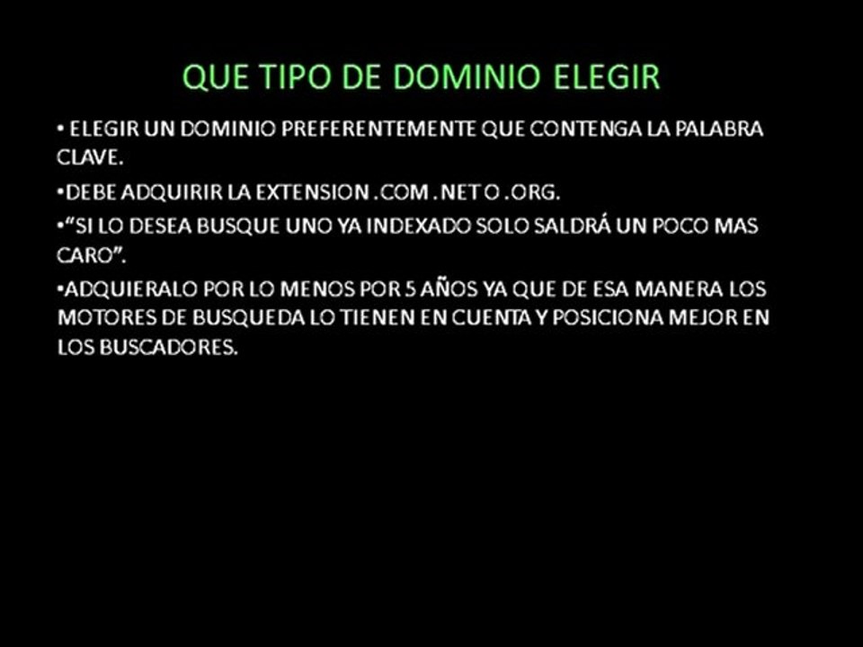 Que tipo de dominio elegir