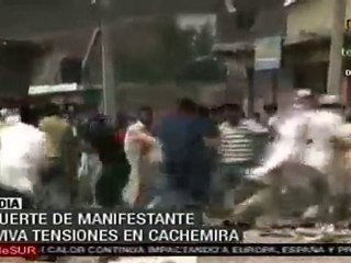 Muerte de manifestante aviva tensiones en Cachemira