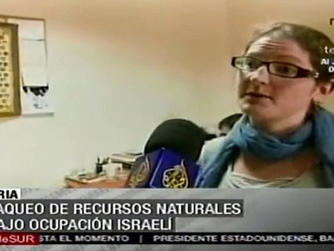 Saqueo de recursos naturales bajo ocupación israelí