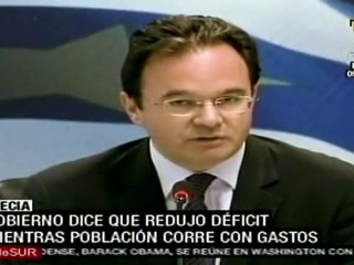 Grecia redujo 41% su déficit fiscal (gobierno)