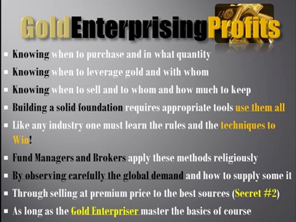 Gold Selling Platinum Keys to Maximum Profits