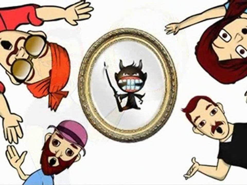 Художник Шерсть и девочка с зеркалом во рту