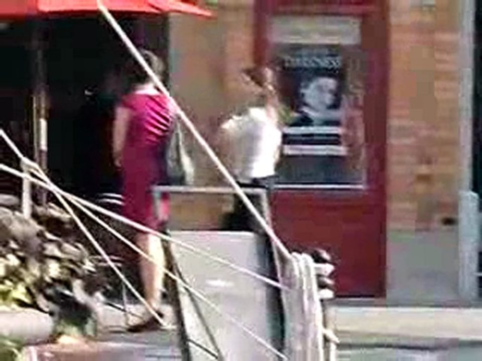 Scream 4 - Neve Campbell Shooting Scream 4 in Northville