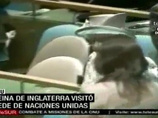 Reina Isabel II de Inglaterra visita la ONU