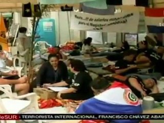 Suman ya 15 días de huelga magisterial en Paraguay