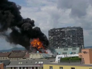 Incendio ed esplosione a Vienna