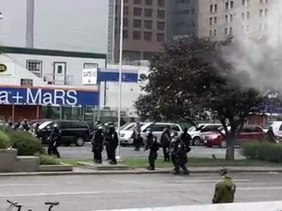 Getting shot at with rubber bullets & tear gas