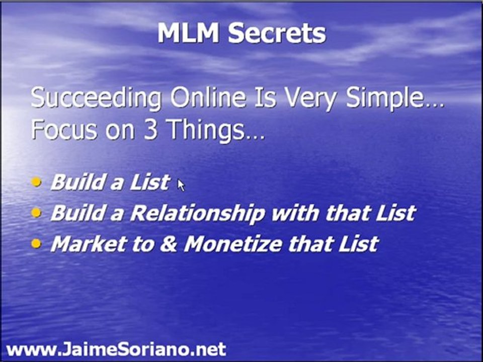 MLM Training - 3 Part Formula That Top Producers Use To Expl