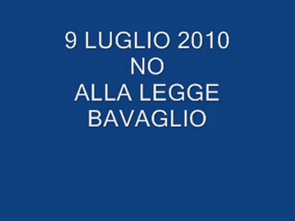 No alla legge bavaglio 09-07-2010