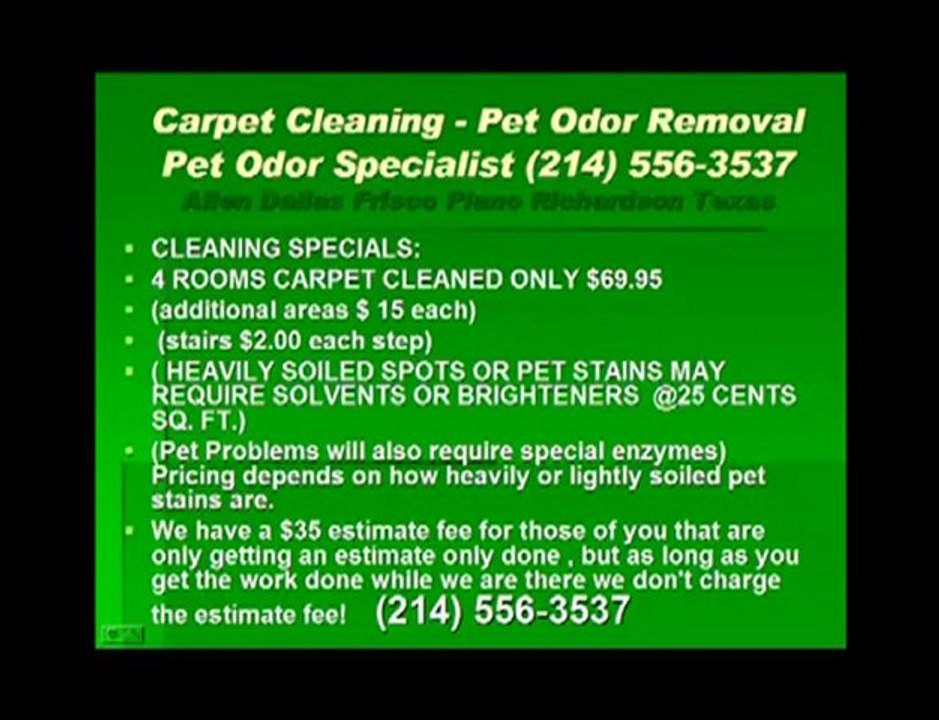 Carpet cleaning dallas water extraction pet odor removal Are
