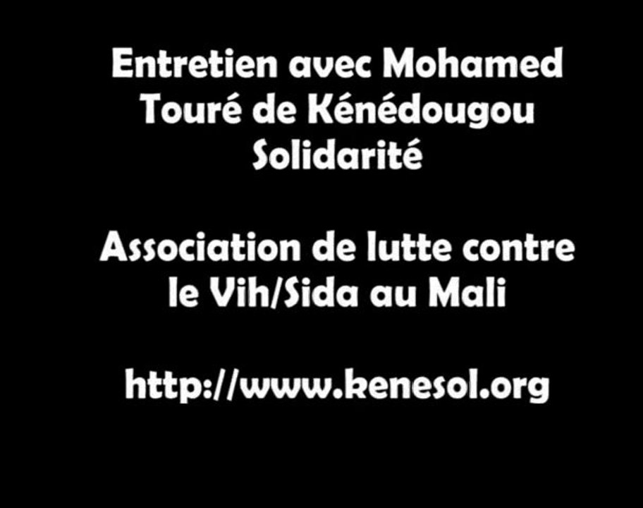 Mohamed Toure présente l'association Kénédougou Solidarité