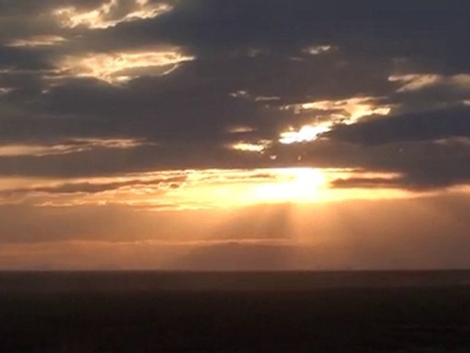 sunset on meteor crater