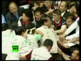 Lawmakers Brawl: Video of mass fight in Taiwan parliament