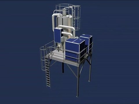 Plateforme pour traitement granulés PET