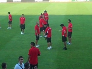 οι παίκτες του Ολυμπιακού στο Κεμάλ Στάφα