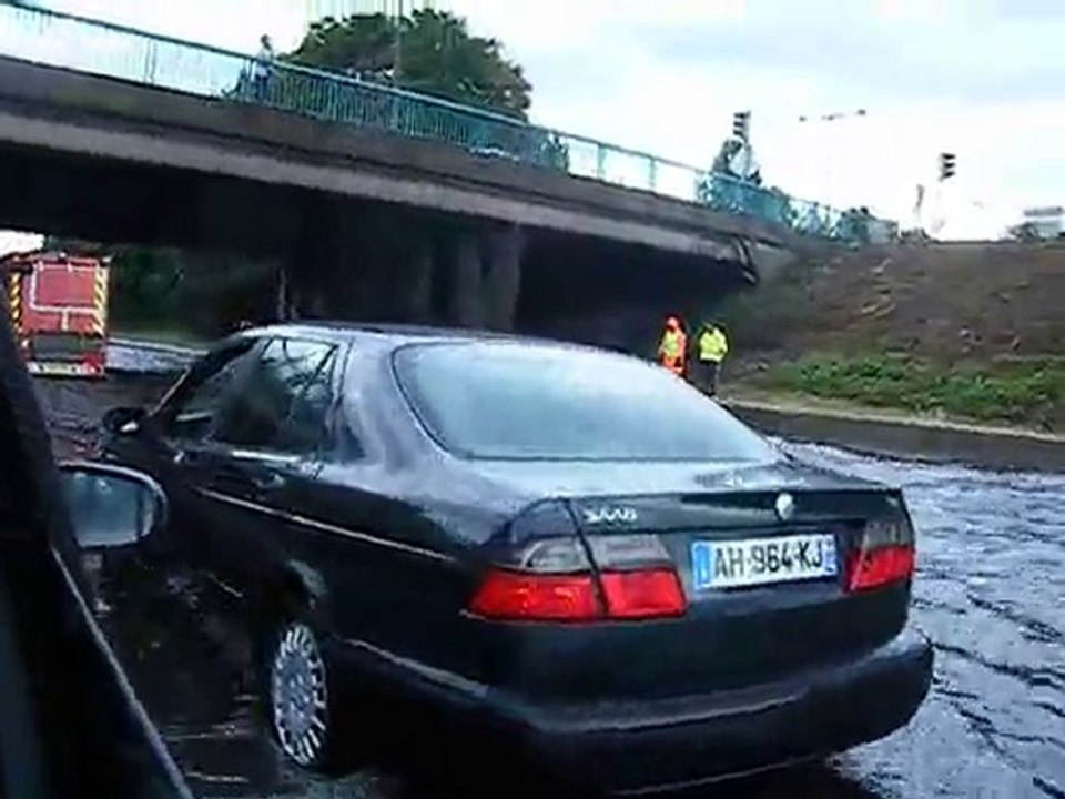 On the road under the bridge