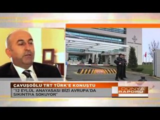 TRT Dünya Raporu Mevlüt Çavuşoğlu Röportaj