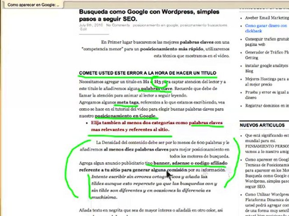 Como Aparecer en los Motres de Busqueda PART1
