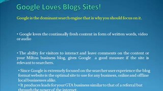 Why Use Blogs For Your Milton & GTA Local Business Website