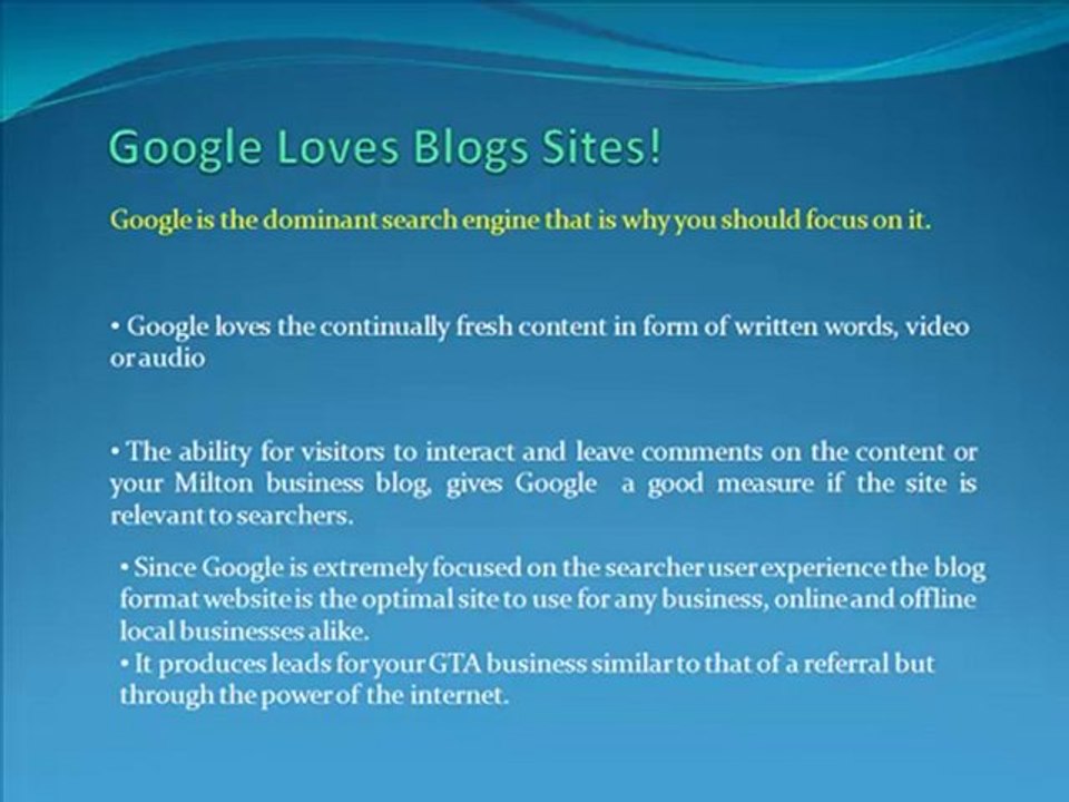 Why Use Blogs For Your Milton & GTA Local Business Website