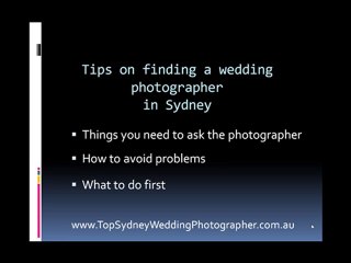 Sydney Wedding Photographer - Getting great wedding picture