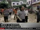 Al menos 50 muertos y 15 desaparecidos por lluvias en el sur