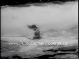 White Water Kayaking Public Domain Archival Stock Footage