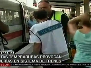 Al menos 50 sufren deshidratación y desmayos en trenes de A