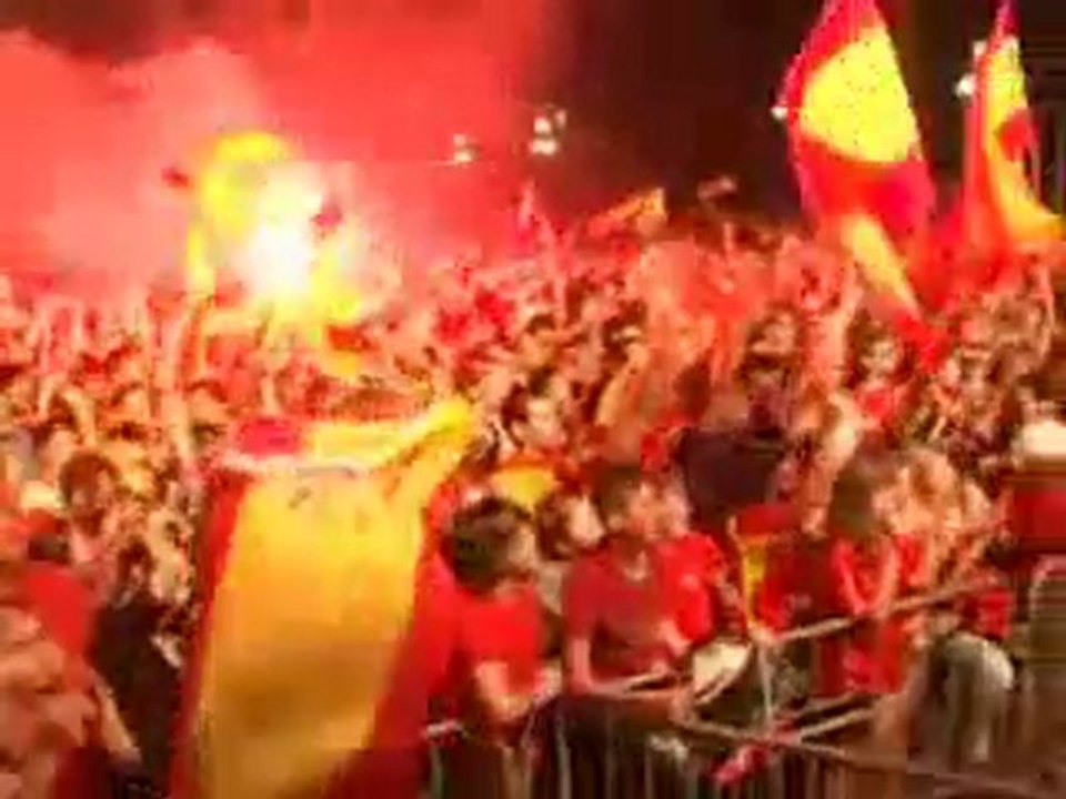 Fête en Espagne après le World Cup 2010