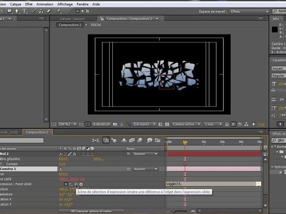 TUTORIEL AFTER EFFECT : Titre brisé _ approche 01