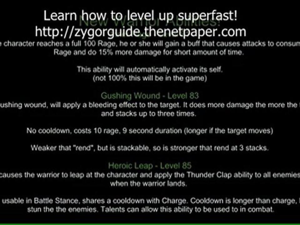 World of Warcraft Cataclysm - NEW Leaked Warrior