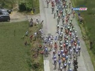 Chute David Le Lay - Tour de France 2010