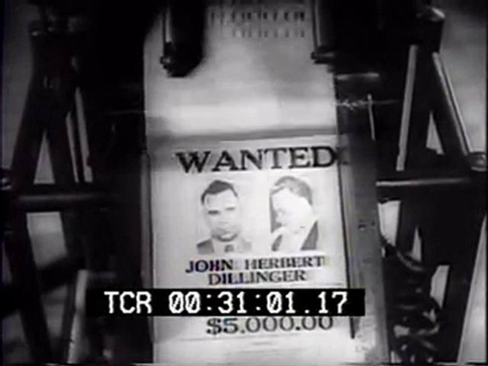 Bank Robber John Dillinger Killed Newsreel