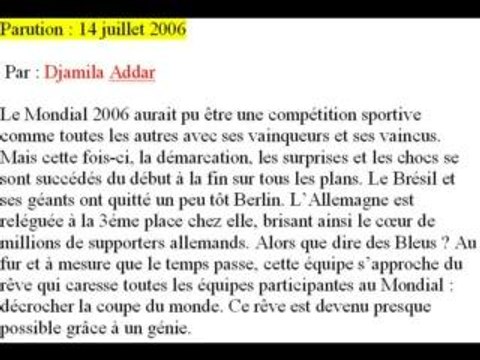ZIDANE Entre Kabylie et BOUTEFLIKA