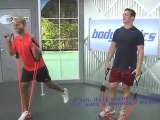 Legs Abs Workout Lunge Crunch with Resistance Bands